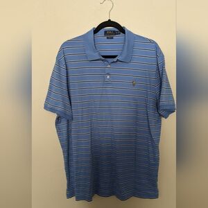 Polo Ralph Lauren Golf Shirt Men's XL Blue Stripe
